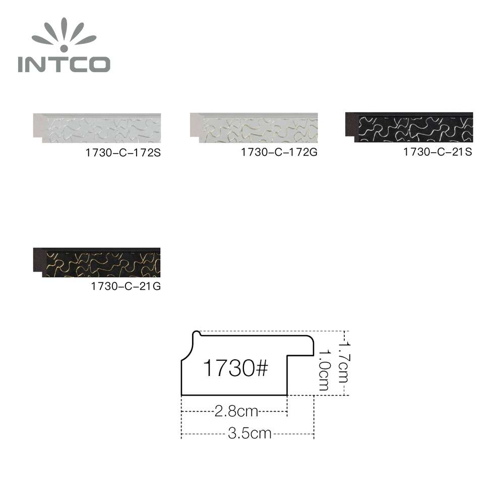 Intco picture frame moulding specifications and optional finishes